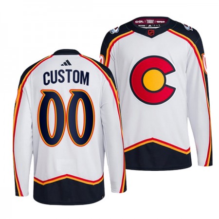 Adidas Maillot de Hockey Colorado Avalanche Personnaliser 2022-23 Blanc Reverse Retro 2.0 Authentic - Homme